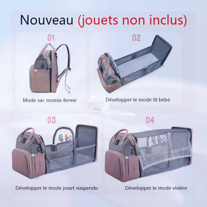BabyTravelBag™ I Sac à dos pliable à langer.