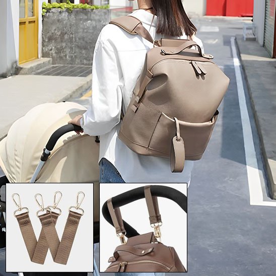 Sac a langer beige avec accessoires