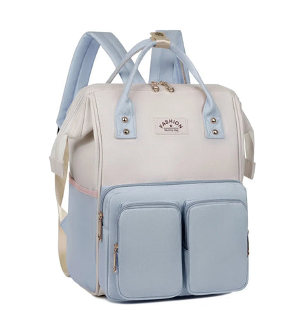 Sac a langer bleu et beige