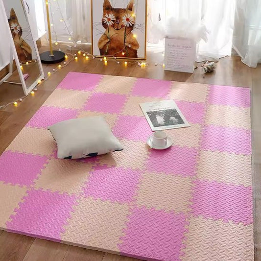 tapis d'éveil rose et beige