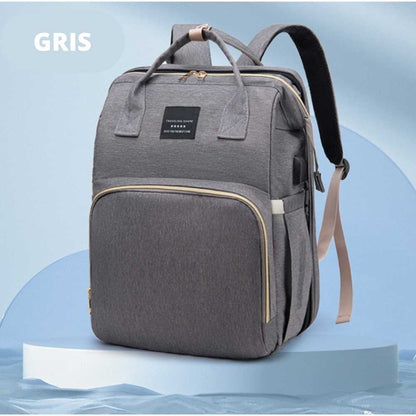 BabyTravelBag™ I Sac à dos pliable à langer. - BébéMamanEnfant