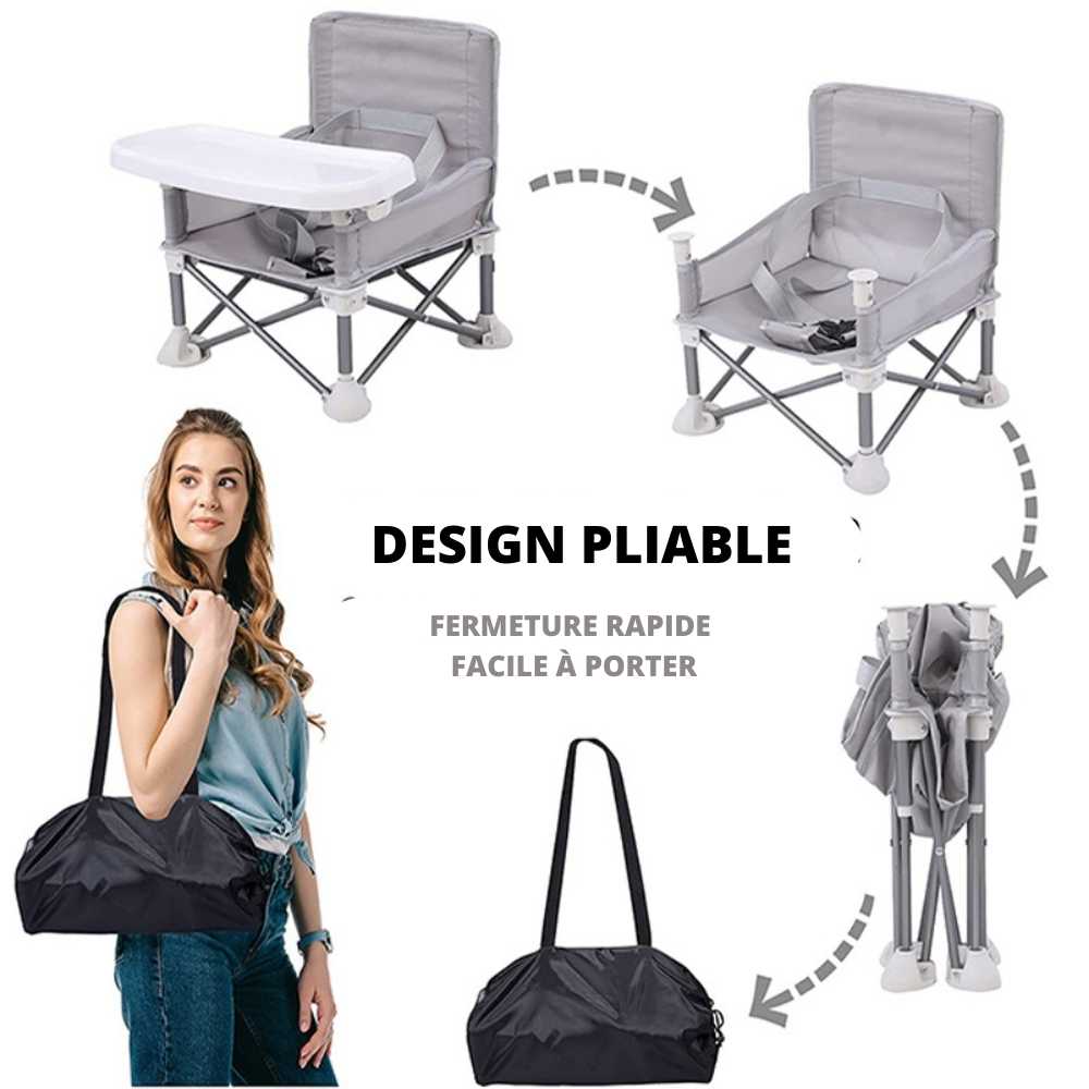 BabyTravelChair™ I Chaise pour bébé portable et pliante - BébéMamanEnfant