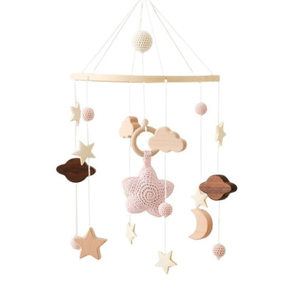 WoodDream™ I Mobile en Bois avec Boite à Musique et Support de Bois - BébéMamanEnfant