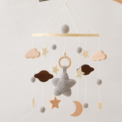 WoodDream™ I Mobile en Bois avec Boite à Musique et Support de Bois - BébéMamanEnfant