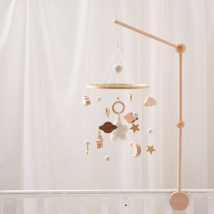 WoodDream™ I Mobile en Bois avec Boite à Musique et Support de Bois - BébéMamanEnfant