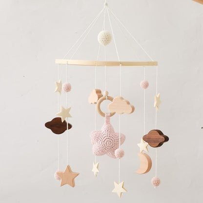 WoodDream™ I Mobile en Bois avec Boite à Musique et Support de Bois - BébéMamanEnfant