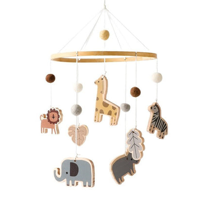 WoodDream™ I Mobile en Bois avec Boite à Musique et Support de Bois - BébéMamanEnfant