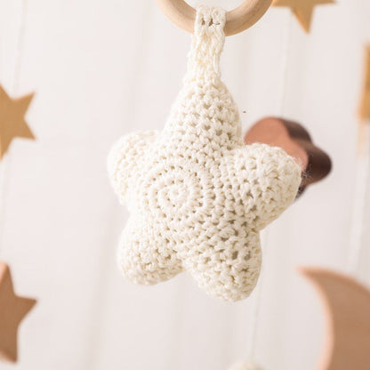 WoodDream™ I Mobile en Bois avec Boite à Musique et Support de Bois - BébéMamanEnfant